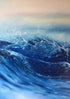 Wave 80 is part of on ongoing project Making 100 waves. In collaboration with marine conservation. oil painting on canvas of the ocean in different hues of blue.