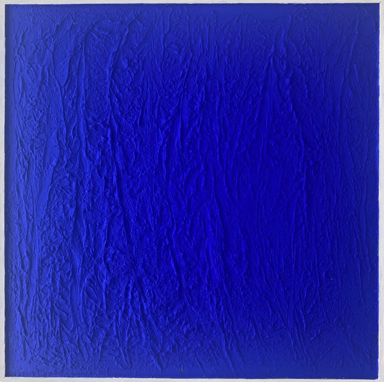 Yves Klein Blue square artwork with relief